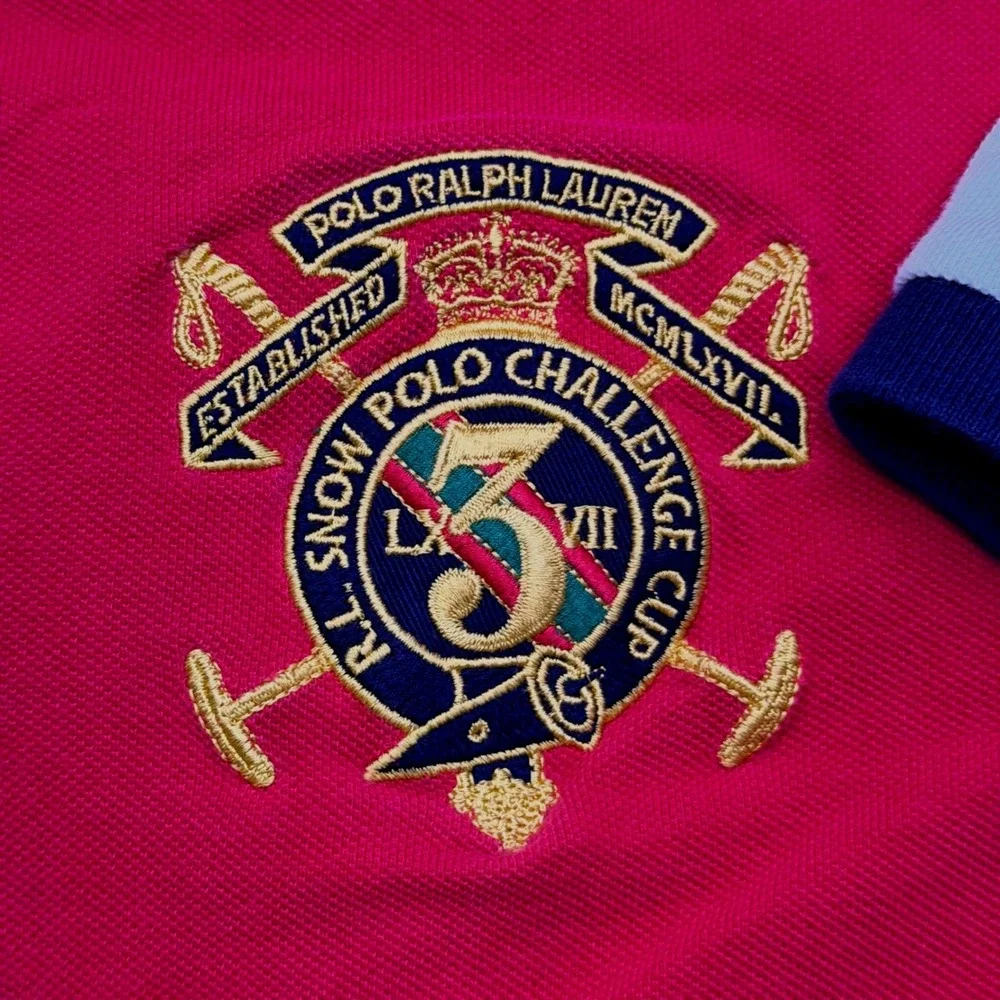 Polo Ralph Lauren Polo Shirt Men XXL Red Custom Snow Polo Challenge Cup Crest